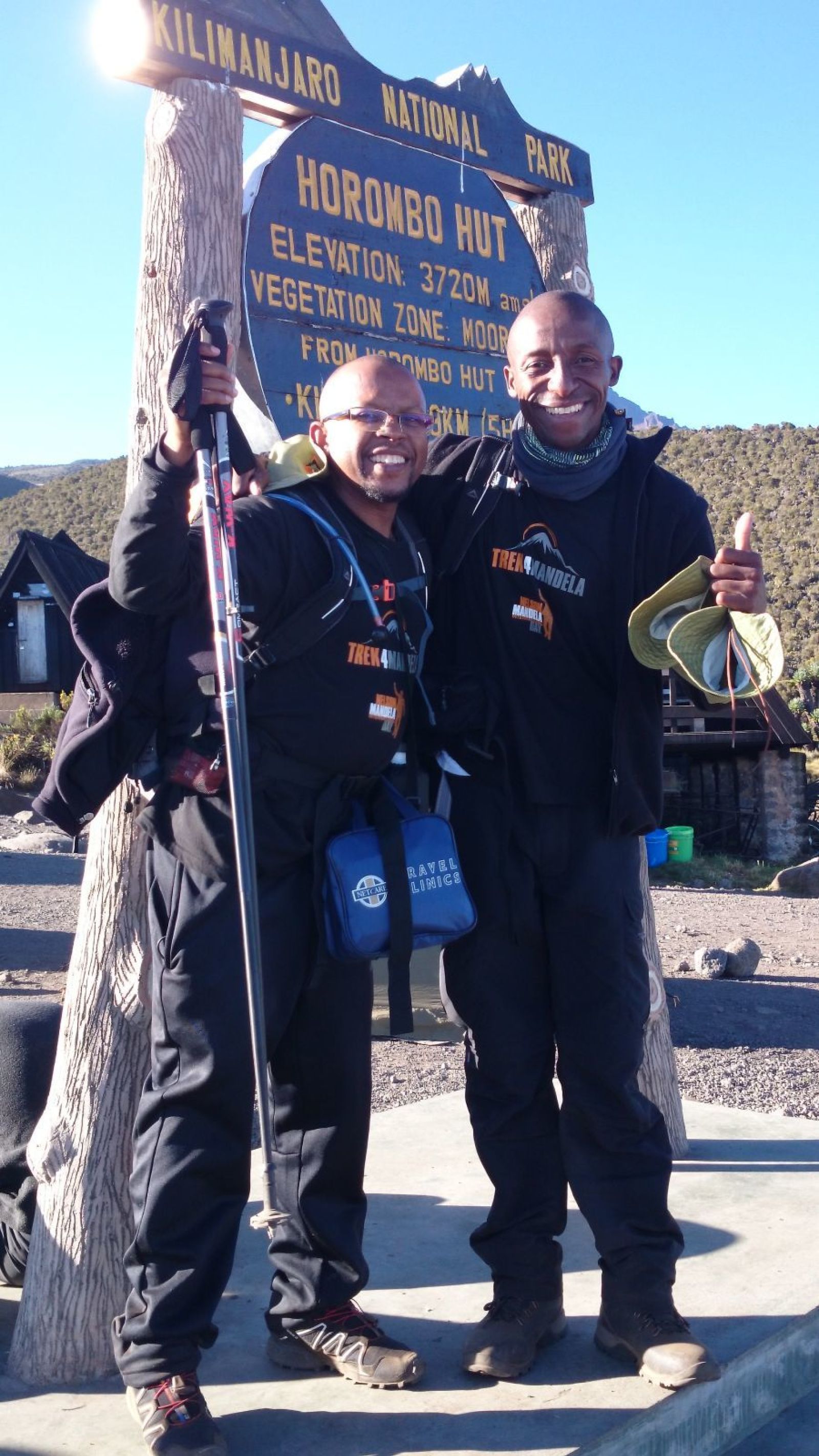 Sello and Richard at Horombo Hut