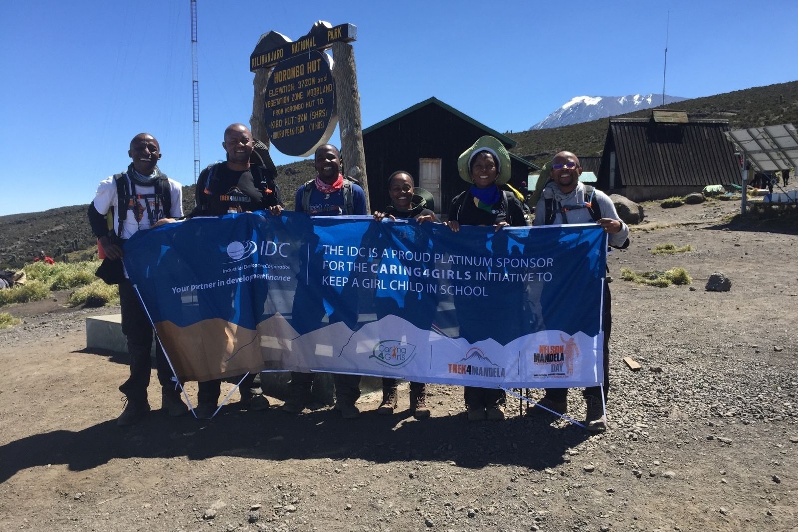 Big smiles all round at Horombo Hut