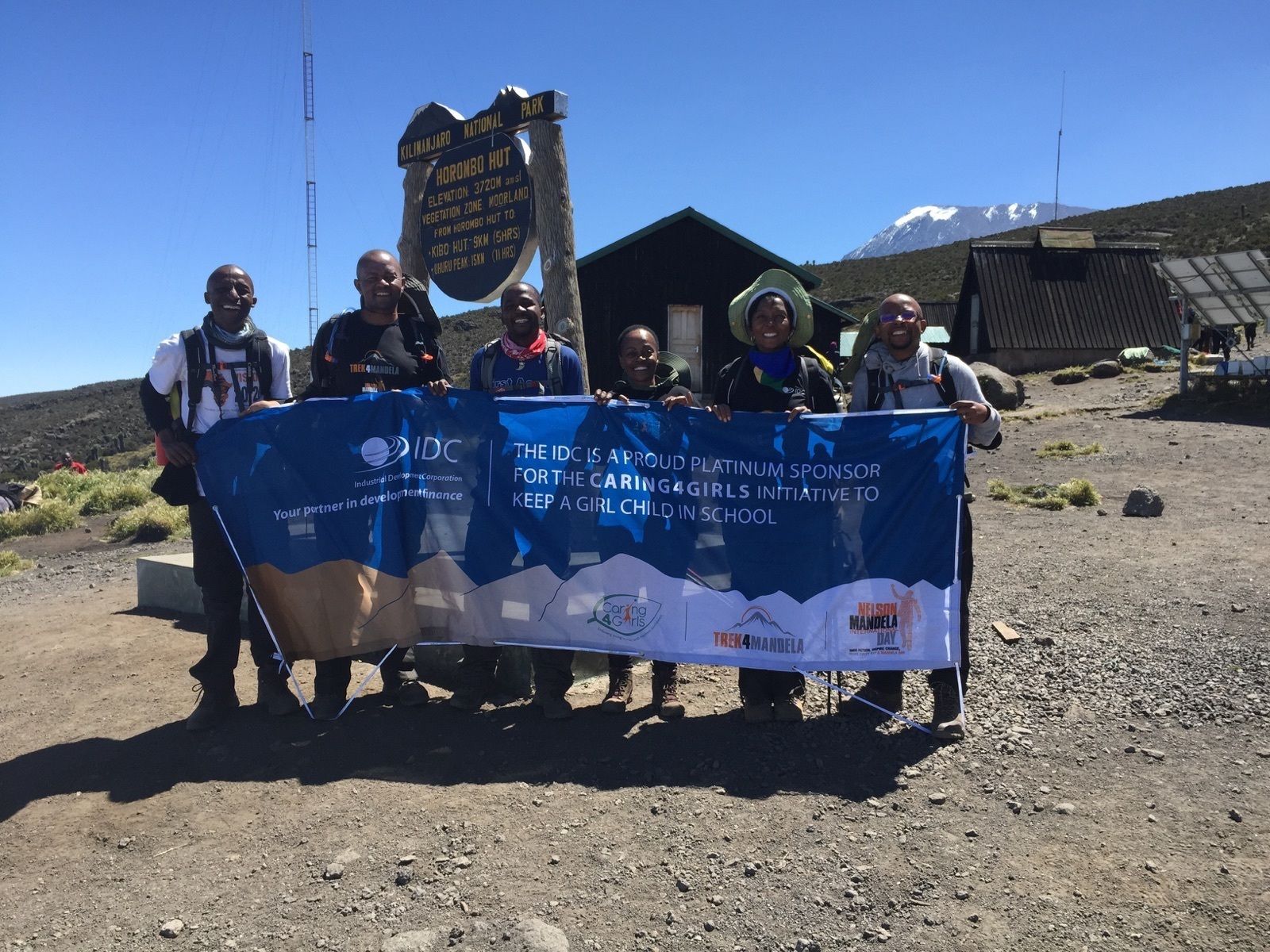 Big smiles all round at Horombo Hut