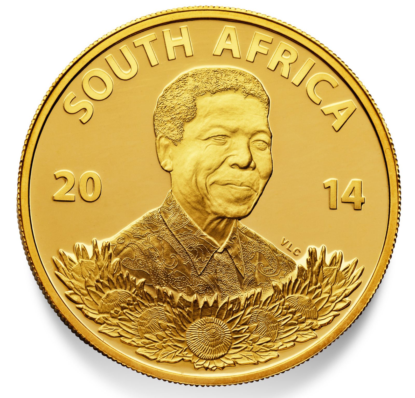 Protea coin back gold 1
